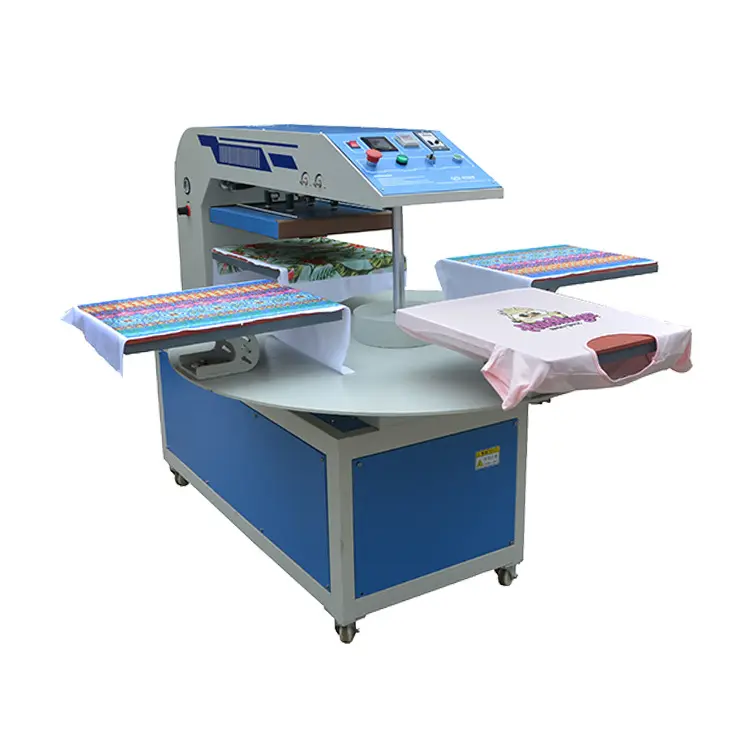 40*60 cm Multi-function automatic four station pneumatic heat press transfer equipment for garment T shirt apparel