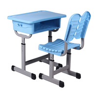 Ensemble chaise et bureau pour étudiants, réglable en hauteur et personnalisable, pour les salles de classe des écoles primaires et secondaires, mobilier ergonomique avec structure en acier, OEM