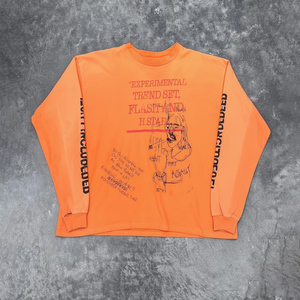 Streetwear 100% camicia a <span class=keywords><strong>maniche</strong></span> <span class=keywords><strong>lunghe</strong></span> in cotone 275gsm da uomo lavata con acido con stampa personalizzata t-Shirt pesante Vintage da uomo - Product Image 1