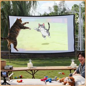 Pantalla de Proyección Portátil Plegable de 180 Pulgadas 16:9, Pantalla de Alta Definición Personalizable para Exteriores, Pantalla de Tela para Proyector de Cine al Aire Libre - Product Image 2