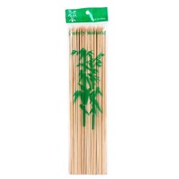Bâtonnets de brochettes en bambou jetables à long manche, 30cm/40/50cm, pour barbecue, rôtissage, kabob, antiadhésifs, emballage personnalisé, vente en gros