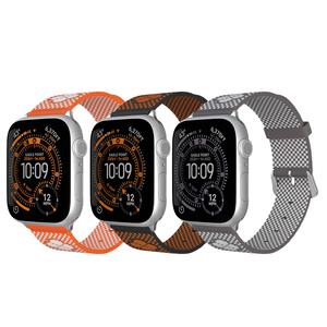 Correa de Reloj de Nailon Tejida sin Costuras con Patrón Floral Personalizado, Correa de Repuesto para Apple Watch 11 10 Ultra 3 SE - Product Image 1