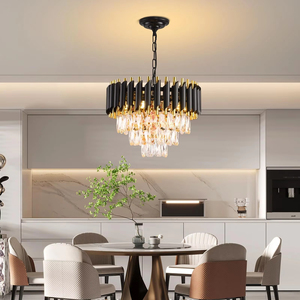 <strong>Chrome</strong> Gold Crystal Chandelier Lighting Foyer Hall Entry Way Chandeliers <strong>Light</strong> Fixture High Ceiling Sloped <strong>Pendant</strong> Hanging - Product Image 1