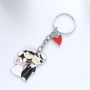 Llavero Metálico con Temática de Boda, Llavero Metálico de Dibujos Animados, Creativo, Conmemorativo, para el Día del Amor, Accesorios para Coche y Bolso - Product Image 5