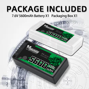 VSVAW 2S 7.6V HV Lipo pil 5600mAh 120C sert çanta RC araba tekne için Plug fiş ile kamyon tankı araç Truggy Buggy Xpand ralli - Product Image 6