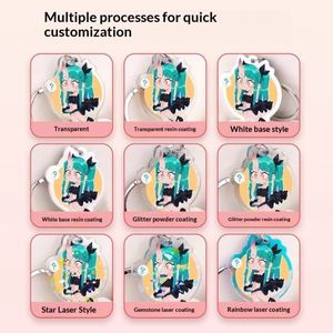 พวงกุญแจอะคริลิคแบบกำหนดเองลายการ์ตูน รูปดาวใส ของตกแต่งแบรนด์ - Product Image 4