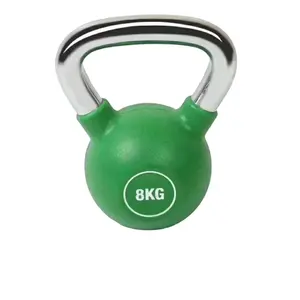 Free Weights Custom Chrome Handle Colorful PU Coated Kettlebell