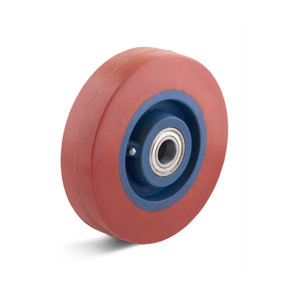 Rueda de caucho sólido Torwegge SGS-080-25-40-R12 con banda de rodadura firme roja para muebles - Product Image 4