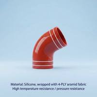 Tuyau en silicone pour refroidisseur d'air de camion industriel (CAC) avec doublure FKM, résistant aux hautes températures et haute pression, coude personnalisé noir, fabrication OEM