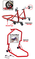 Ensemble complet de support de roue avant arrière en acier pour support d'essieu auto et moto avec outil de réparation de pneus pour rampes