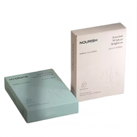 Boîte en carton ivoire personnalisée haut de gamme et durable pour masques faciaux, écologique, recyclable, avec impression de logo personnalisé pour l'emballage des masques en feuille.