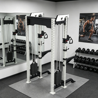 Rack de musculation multifonctionnel commercial R04 avec mini-crossover et station de squat pour entraînement de force en salle de sport