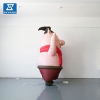 Modèle de cochon gonflable géant pour la décoration de fêtes et festivals en plein air
