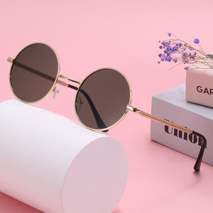 Moda Metal Marco redondo Gafas de sol Gafas doradas Marco Gafas Cadena Pierna Gafas - Product Image 2