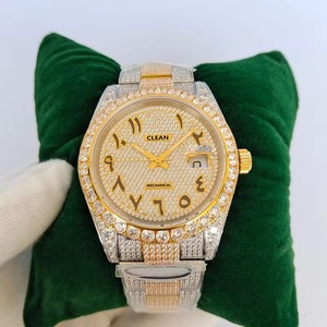 Reloj de lujo con diamantes para Hombre | VVS Moissanite, diseño helado, movimiento automático, resistente al agua 904L de acero inoxidable - Product Image 6