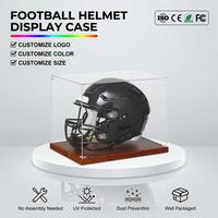 Vitrine moderne pour casque de football, taille réelle, en acrylique, personnalisable, pour casque de baseball ou de moto, protection UV, souvenirs