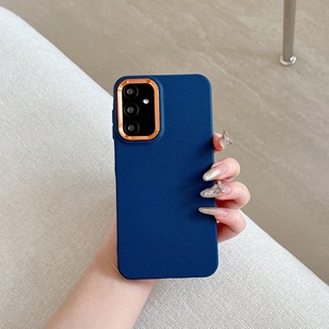 Custodia per telefono di protezione in pelle vegana di lusso di colore puro antiurto per <span class=keywords><strong>Samsung</strong></span> <span class=keywords><strong>Galaxy</strong></span> S25 Ultra S24 FE con lenti in oro elettrolitico - Product Image 2