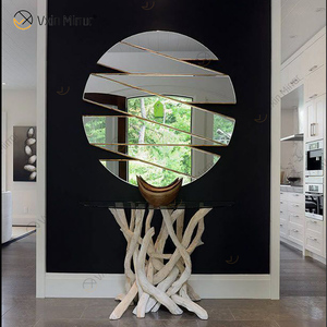 Fabriek Directe Verkoop Zig-Zag Globe Van Hand-Cut Ruiten Met Unframed Randen Muur Spiegel - Product Image 4