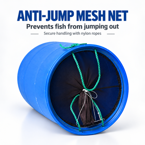 STARFISH Seau de transport robuste pour poissons vivants avec filet anti-saut en HDPE 48x75cm pour l'aquaculture, vente en gros - Product Image 3