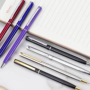 कस्टम बॉलपॉइंट पेन लोगो लक्जरी धातु बॉलपॉइंट पेन होटल व्यापार उपहार - Product Image 2