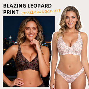 <span class=keywords><strong>Reggiseno</strong></span> Jelly <span class=keywords><strong>Senza</strong></span> <span class=keywords><strong>Ferretto</strong></span> <span class=keywords><strong>con</strong></span> Design Leopardato Rosa, Nuovo Colore, Scollatura Profonda a V, Imbottito, <span class=keywords><strong>Senza</strong></span> Cuciture, Comodo per Uso Quotidiano - Product Image 2