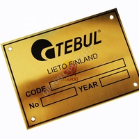 Plaques métalliques personnalisées avec logo gravé en acier inoxydable, nom gravé ss