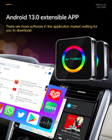 Adaptateur Voiture sans Fil CarPlay Android 13.0 en Stock Boîtier AI Streaming avec Netflix/YouTube/Play Store 2Go 16Go