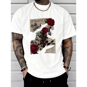 1 Piece Custom Versatile Unisex Cotton Short Sleeve Graphic <b>TShirts</b> Wholesale Skin Friendly Easy Care Comfortable Athletic Wear - Product Image 3