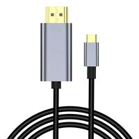 Cable Adaptador USB 3.1 Tipo C a HDMI Macho, 4K 30HZ 60Hz, Blindaje de Lámina, Longitudes de 1.8M y 8M, para Computadora, Altavoz, HDTV, Monitor