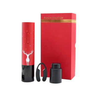 New USB Rechargeable Stainless Steel Red <b>Wine</b> Opener Customize Bottle Shaped Automatic Corkscrew Eco-Friendly Portable - Product Image 2