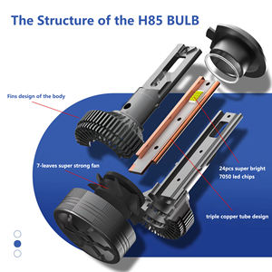 H1 H4 H11 HLED Faro 240W 24000LM Luces de enfoque y disipación de calor de triple tubo para BMW y <span class=keywords><strong>Golf</strong></span> 6 - Product Image 4