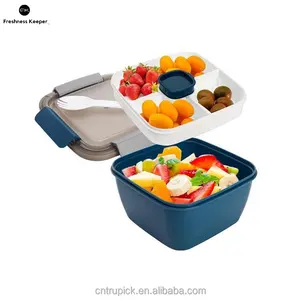 Stackable Lunch Container Salad Bowl Bento Lunch Box Kids Salad Dressing Containers To Go