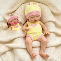 Adorables cadeaux de festival : Poupée Reborn réaliste en silicone solide de 12 pouces, fille avec veines, jouet en silicone souple à bouche ouverte