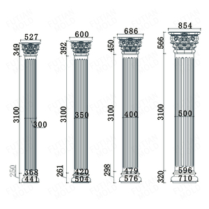 Chất lượng cao ABS nhựa Roman trụ cột khuôn mẫu 20-50cm đường kính cột bê tông hình thức đánh bóng độ chính xác cao cho hộ gia đình sử dụng - Product Image 4