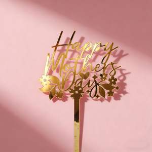 Décoration de gâteau pour <span class=keywords><strong>la</strong></span> fête des mères, accessoire de gâteau, topper de gâteau double couche, fête des mères - Product Image 4