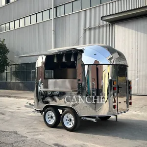 Camion de restauration mobile en acier inoxydable Canche, chariot de cuisine extérieur, remorque pour la vente de nourriture - Product Image 3