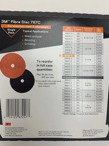 Disque en fibre 3M 787C 7 pouces 180 mm Cubitron <span class=keywords><strong>II</strong></span> en céramique, à trous ronds ou croisés, <span class=keywords><strong>de</strong></span> 36+ à 80+ pour le polissage et l'ébavurage du métal - Product Image 5