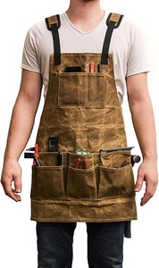 Mens Brown Polyamide <b>Work</b> Coverall Multi Pocket Adjustable Strap Utility Tool Abrasion Resistant <b>Waterproof</b> Workshop Workwear - Product Image 4