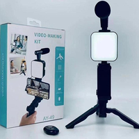 Set lampu saku portabel, untuk fotografi swafoto mengisi cahaya persegi untuk Streaming langsung Selfie