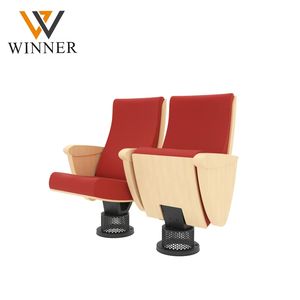 Chaises de théâtre indépendantes modernes de conception nouvelle avec tablette d'écriture en tissu écologique - Product Image 2