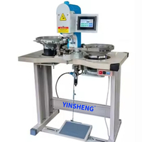 Machine de fixation de bouton pression en métal en plastique industriel à double plaque d'alimentation automatique YS-328D