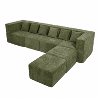 Canapé d'angle modulable en forme de L, convertible, rembourré en éponge, emballage standard, pour appartement, salon, villa