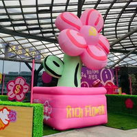 Fleur gonflable géante personnalisée pour l'extérieur, décoration de bâtiment en forme de fleur pour événements, fêtes et publicité