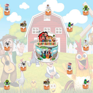 ชุดตกแต่งงานวันเกิดกระดาษรักษ์โลกจากฟาร์ม <span class=keywords><strong>Zeze</strong></span> สไตล์เด็กๆ ปรับแต่งสีและขนาดได้ พร้อมธงแขวน ลูกโป่ง และฉากหลัง - Product Image 5