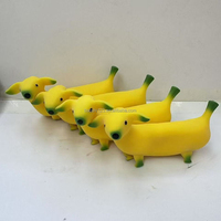 Jouet anti-stress en TPR en forme de chien banane, rempli de sable simulé, déformable, à presser, ornement de bureau pour enfants et adultes, cadeau