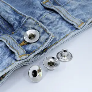 Customized Logo High Quality Replacement Jeans Buttons Hot Sale round Metal Button with Shank Style Plating Technics for Export