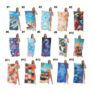 Promotional Folding <b>Drawstring</b> <b>Backpack</b> Beach Towel All-in-One Bag for Storage Customizable Logo Pattern - Product Image 2
