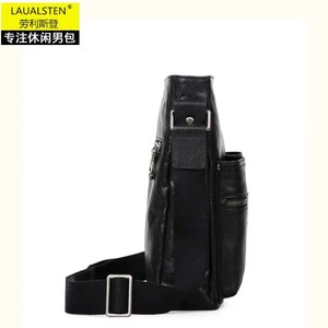 Men's Shoulder <b>Bag</b> Top-Grain Cowhide Black Business Travel Solid Color Summer 2025 - Product Image 4