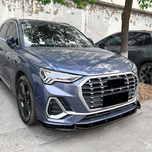 Audi Q3 F3 Sline 2019+ Front Bumper Lip Splitter Piano Black Carbon Fiber Texture Matte Finish Car Body Kit - Product Image 2