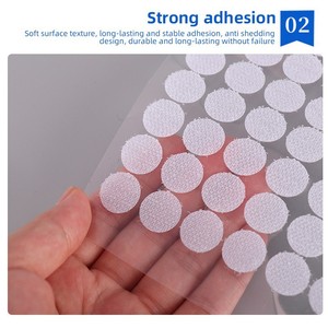 Gancho auto-adesivo forte de 20mm dupla face e <span class=keywords><strong>Loop</strong></span> Dot Eco-Friendly Adhesive-Apoiado Multi-Function Fácil DIY em estoque - Product Image 3